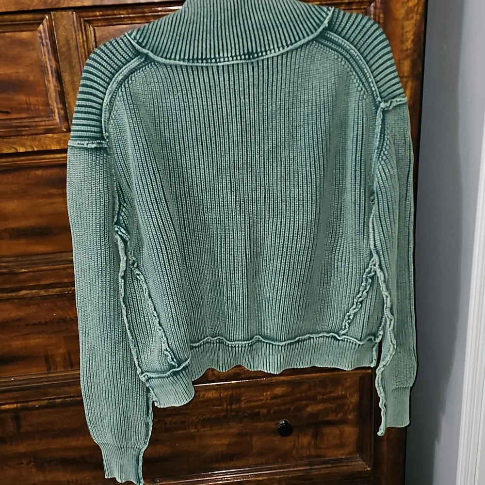 ZENANA Oversized Sweater Cardigan. Nwts Womens Sz Small. Hunter Green